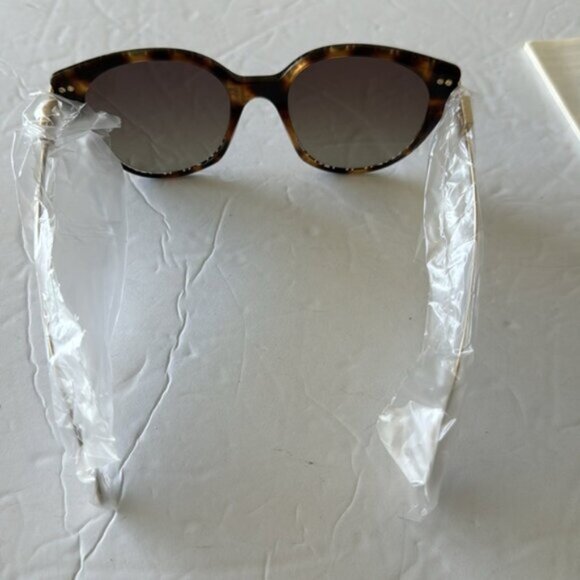 Fendi Designer Cat Eye Sunglasses Brown Gold W Pouch & Box 54mm - Picture 8 of 16